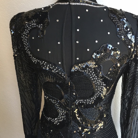 VINTAGE NITE LINE • Black Sequin Formal - Picture 3 of 8